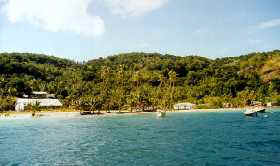 Salia on kioa Island from ferry