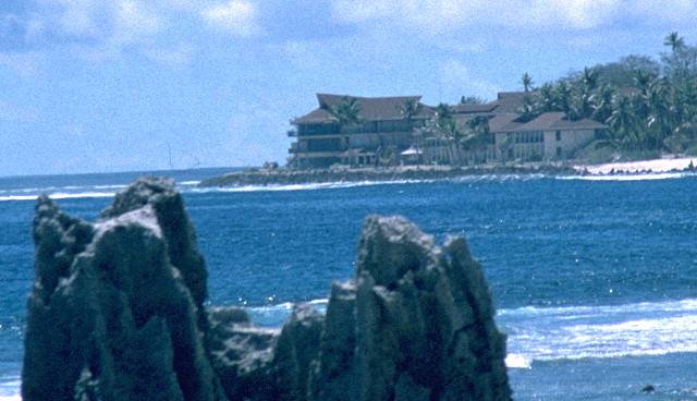 Menen Hotel Nauru from Beach