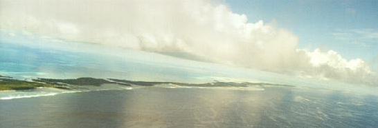 aerial view of s tarawa taken just after take of from TRW